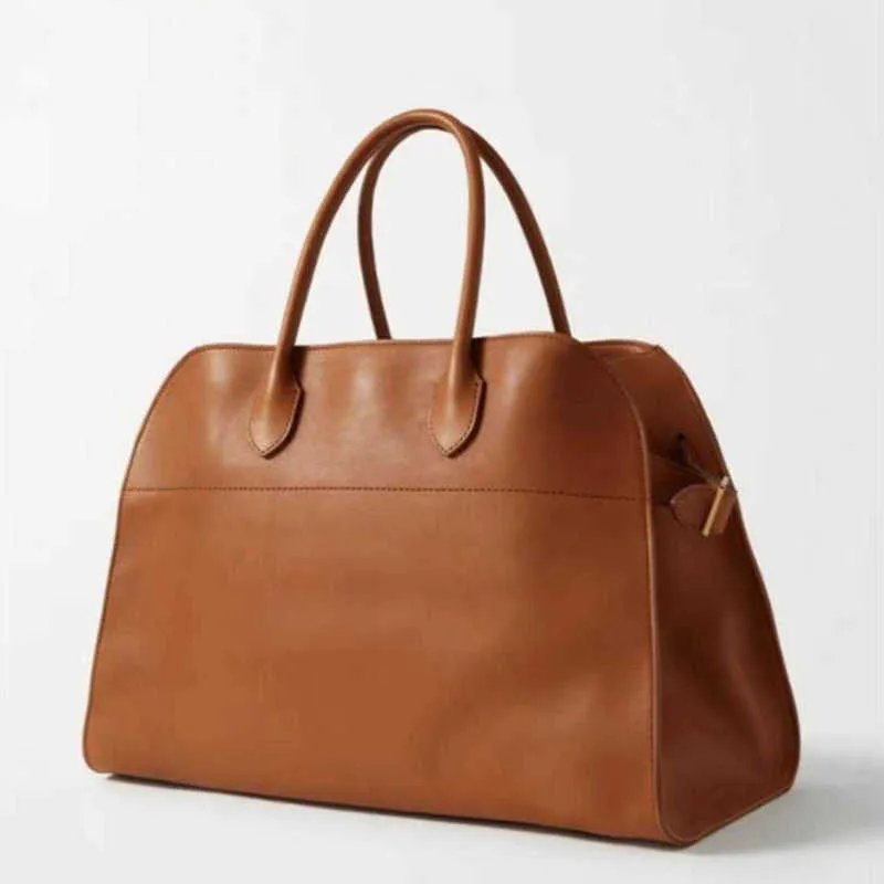 Ten sam rząd torebki zakupowe Margaux 15 Minimalistyczna wszechstronna duża pojemność oryginalna skórzana torba dla kobiet