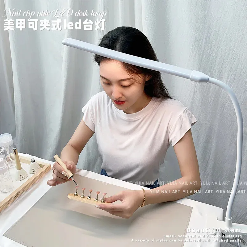 Save Big on Bulk Nail Tech Desk Lamp Mini LED Nail Lamp Clip On Table Lamp:  Bendable Nail Fill Light For Professional Tattoo, Embroidery Nail Salon 