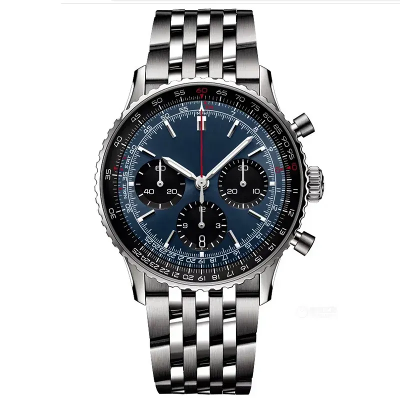Montre pour hommes 40mm montres à quartz de luxe en acier intégré montre en or montre vert menthe orologio montres-bracelets de haute qualité