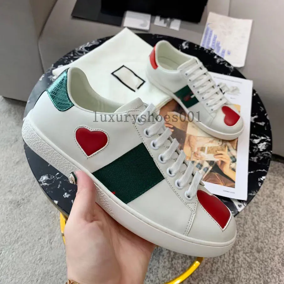Italy new Ace Sneaker Shoes White Flat Leather Shoe Green red 1977 Stripe Embroidered Tiger Snake Couples Trainers Chaussures Size35-45 1.25 31