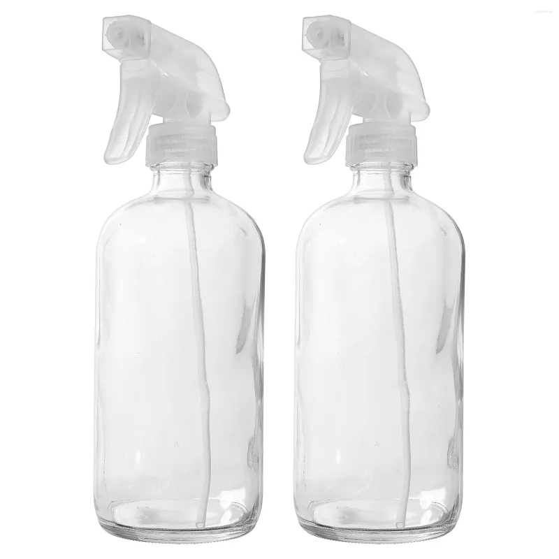 Bottiglie di stoccaggio 2 pezzi Contenitori per bottiglie spray Spruzzatore d'acqua Vetro Alcool da viaggio