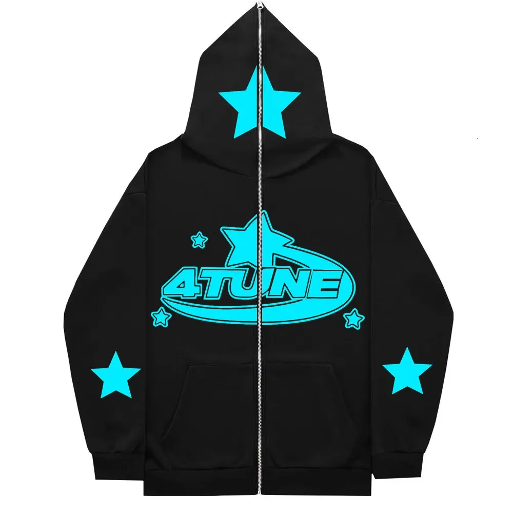 Y2K Gothic Full-Zip Harajuku Oversized Streetwear Hoodie for Men and Women Y2K Gothic Full-Zip Harajuku Oversized Streetwear Hoodie for Men and Women