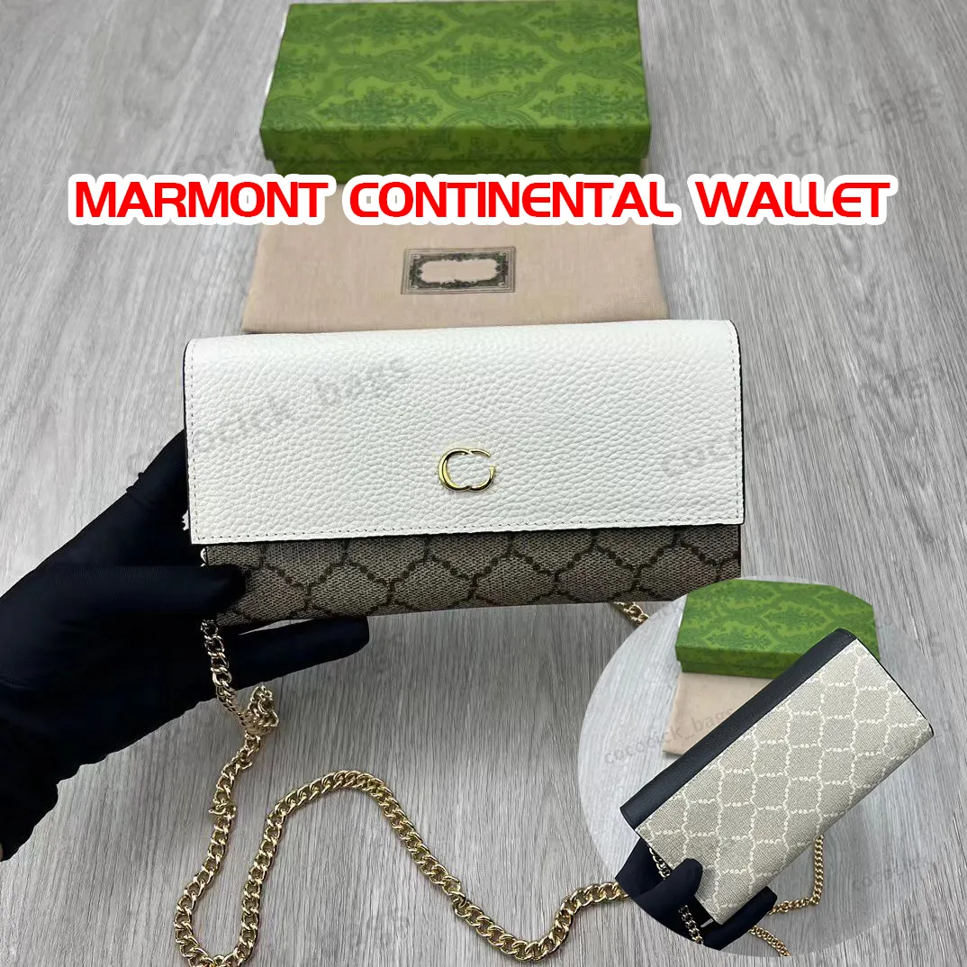 10a hoogwaardige nieuwe schoudertas van de beroemde designer Marmont Continental Wallet Straddle Women Mini Tote Bag onderarm schouderketting Tas Tas Crossbody Handtas