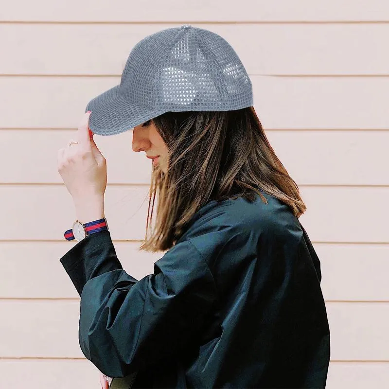 Kulkapslar mesh cap unisex klättra utomhus justerbar solblock hatt snabb torr löpning hattar män kvinnor