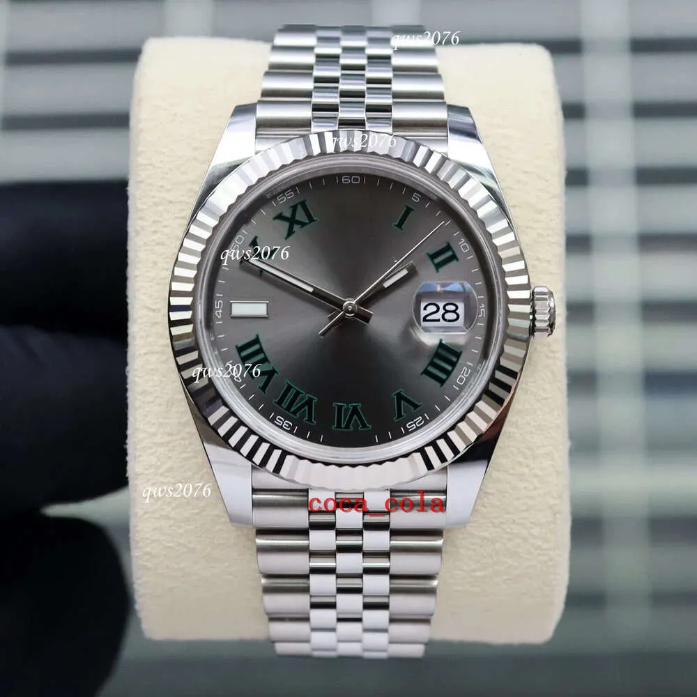 Clean Factory Rolaxs Oryginalny producent DATEJUST 41 WIMBELDON DEL SAPPHIRE Automatyczne wodoodporne modne zegarek męski