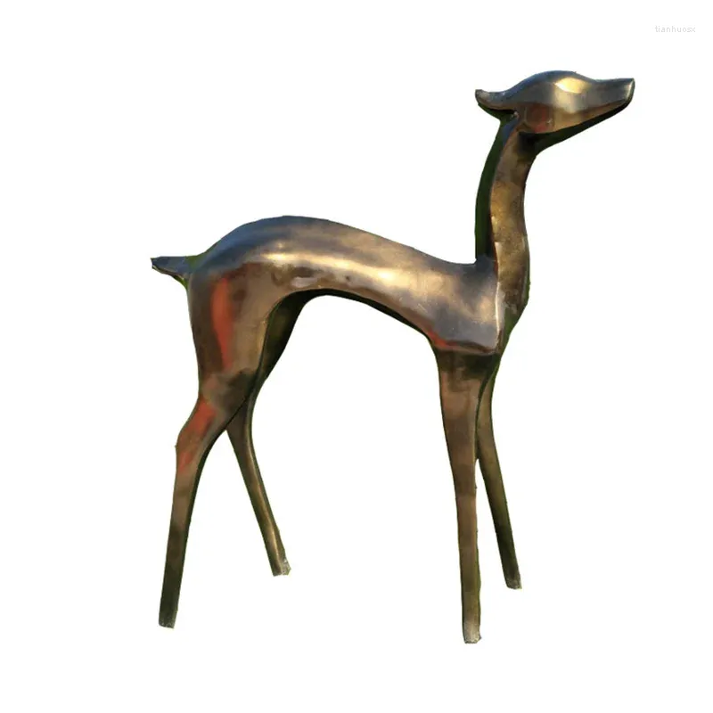 A versão atualizada da mobília do acampamento pode ser personalizada em forma especial abstrata sika cervos escultura animal artesanato em resina decoração de parque ao ar livre