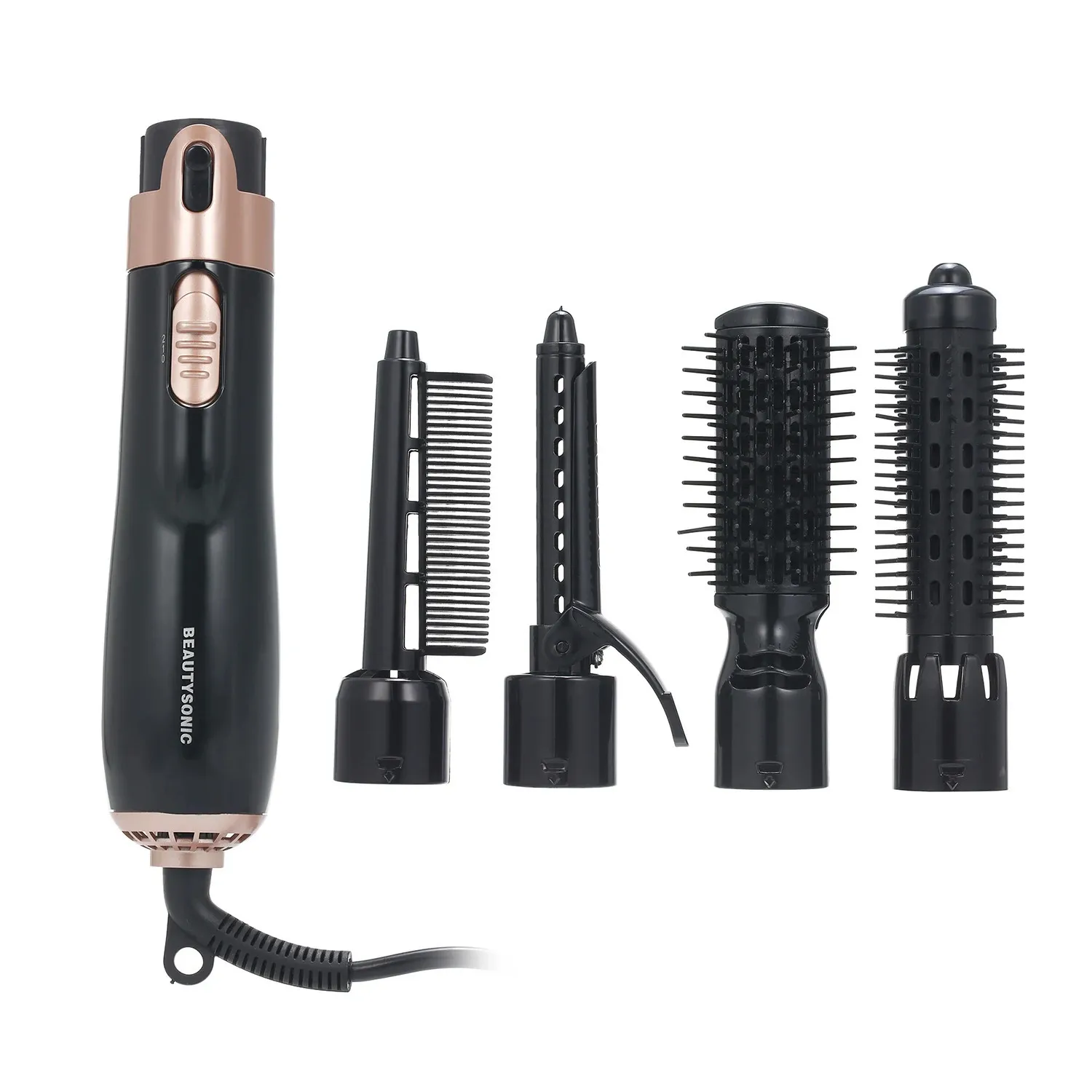 4 in 1 Electric Hair Brushes Professional Straightening Brush Curler Blow Dryer Rotating Smoothing Comb 220V 240130