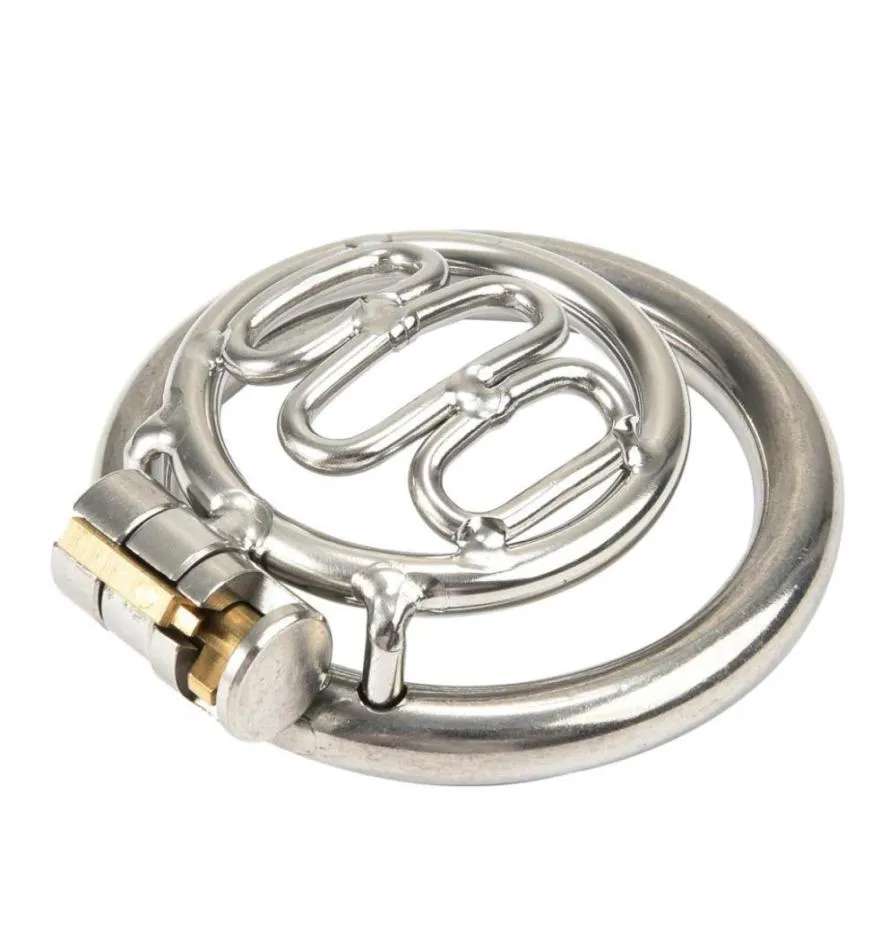 Cage à pénis en acier inoxydable pour homme, petite serrure en métal, ceinture d'oiseau, anneau pénien, bondage, retenue, homme sexy, toy8733440