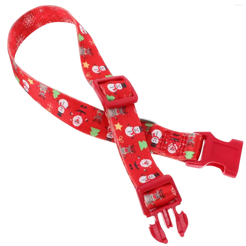 犬の首輪クリスマスツリーカラークイックリリースバックルサンタクロースコスチューム装飾ペット