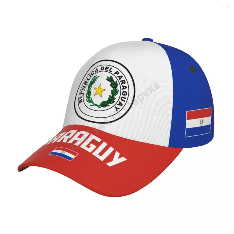 Ball Caps Unisex Paraguay Flag Cool Paraguaian Adult Baseball Cap Patriotic Hat For Soccer Fans Men Women