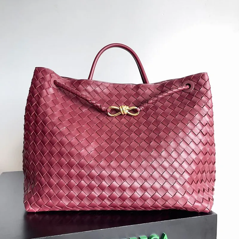 10Aデザイナーバッグ最高品質のショルダーバッグAndiamo Womens Bag Luxury Handbag 42cm Stripesチェックチェック柄のタータンデザイナートート本物の革の幾何学箱