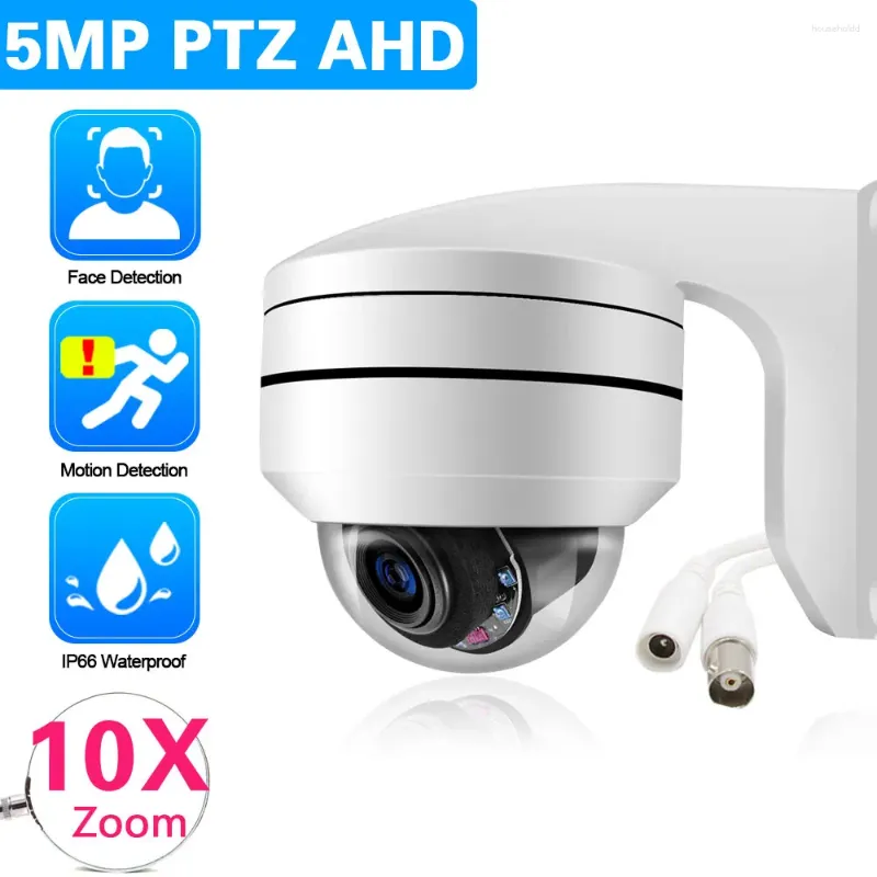 Säkerhet 5MP Mini Speed ​​Dome Camera 10x Zoom Control Analog Auto Focus IR 80m Night Vison BNC HD Cameras
