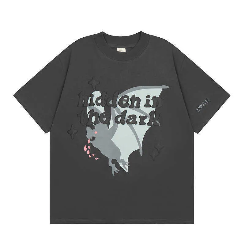 T-shirts pour hommes Broken Planet Marque de mode américaine T-shirt imprimé en mousse courte Couple de rue à manches courtes