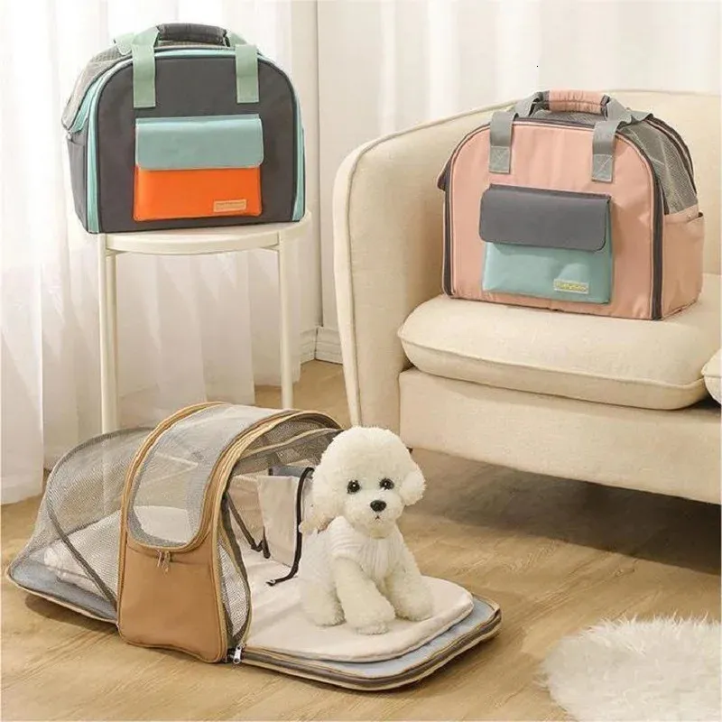 Zaino per cani Borse per cuccioli Borsa da trasporto per cani Zaino per animali Tenda multifunzionale Borsa per animali Borsa a tracolla singola per animali domestici 240124