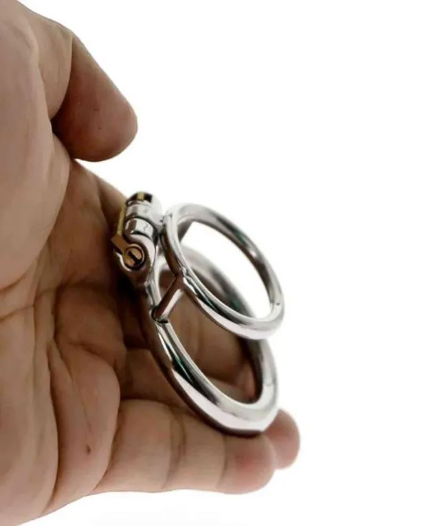 TRAINING RING LOCKING DOUBLE COCK RING stainless steel ball stretch ring penis exercise scrotum ball stretcher 2106291490162