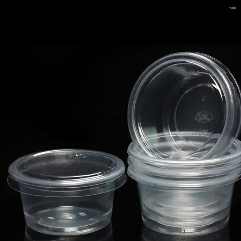 Engångskoppar sugrör 200 st sås koppar aptitretare containrar säker plast krydda förpackning