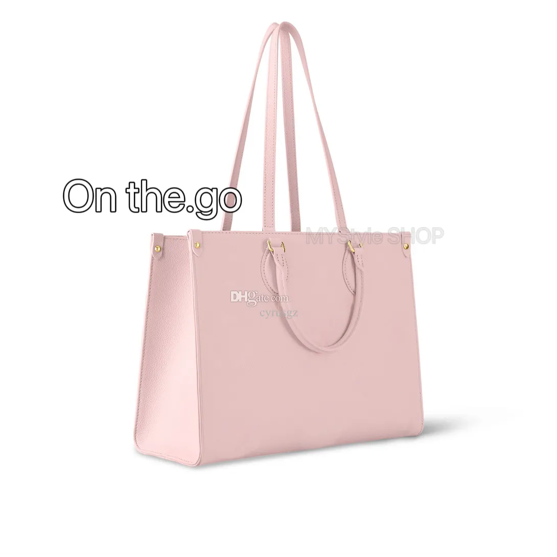 On the Go tote bag hot pink Vletter Luxury totes designer bag womens handbags Crossbody flower ladies Casual Genuine Leather purse shoulder bags female Large handbag