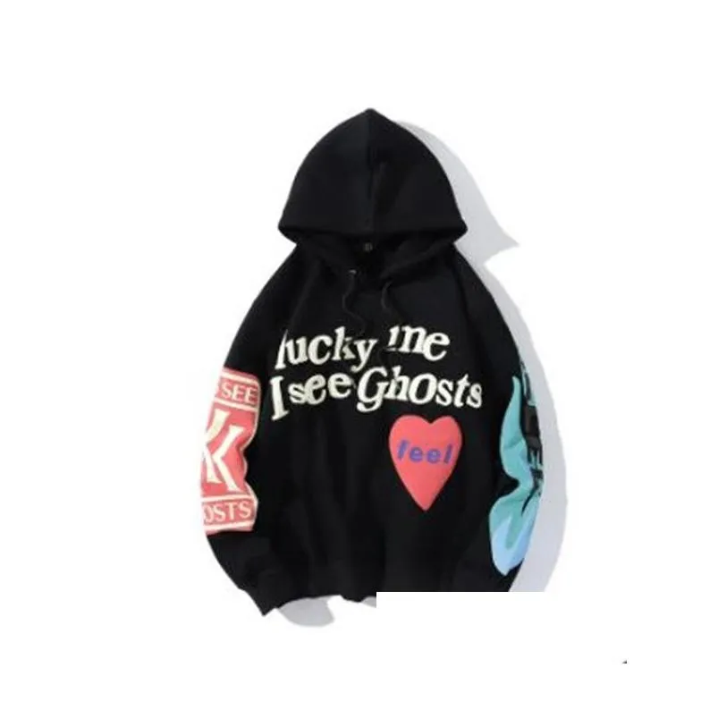 clothing lucky me i see ghosts print hoodie mens women designer hoodies pullover autumn winter sweatshirts