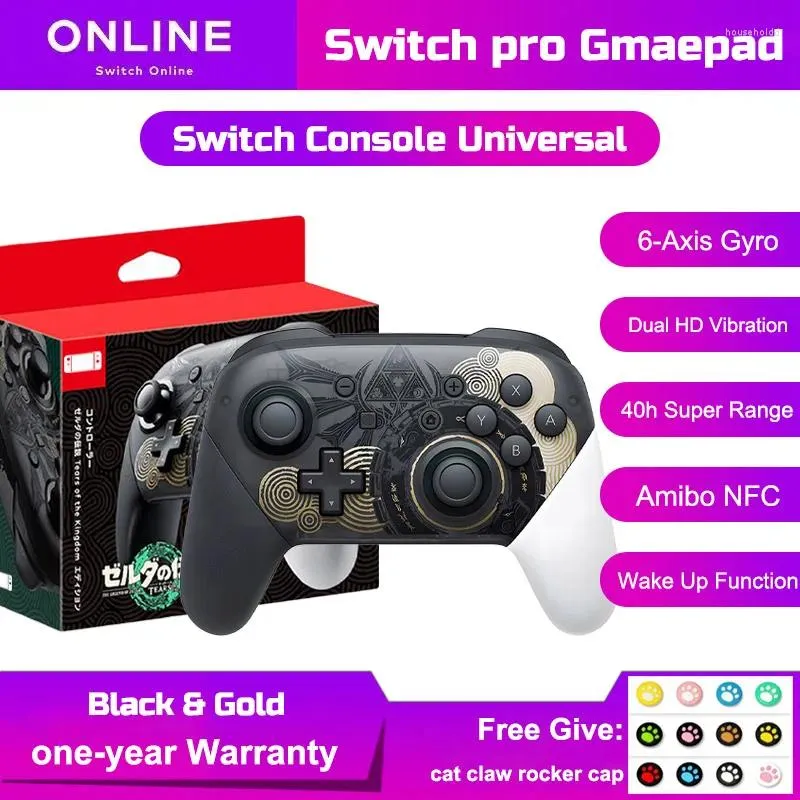 Spelkontroller för Switch Pro Controller med NFC och Wake Function Wireless Joystick 6-Axis Gyro Handle HD Vibration Bluetooth Gamepad