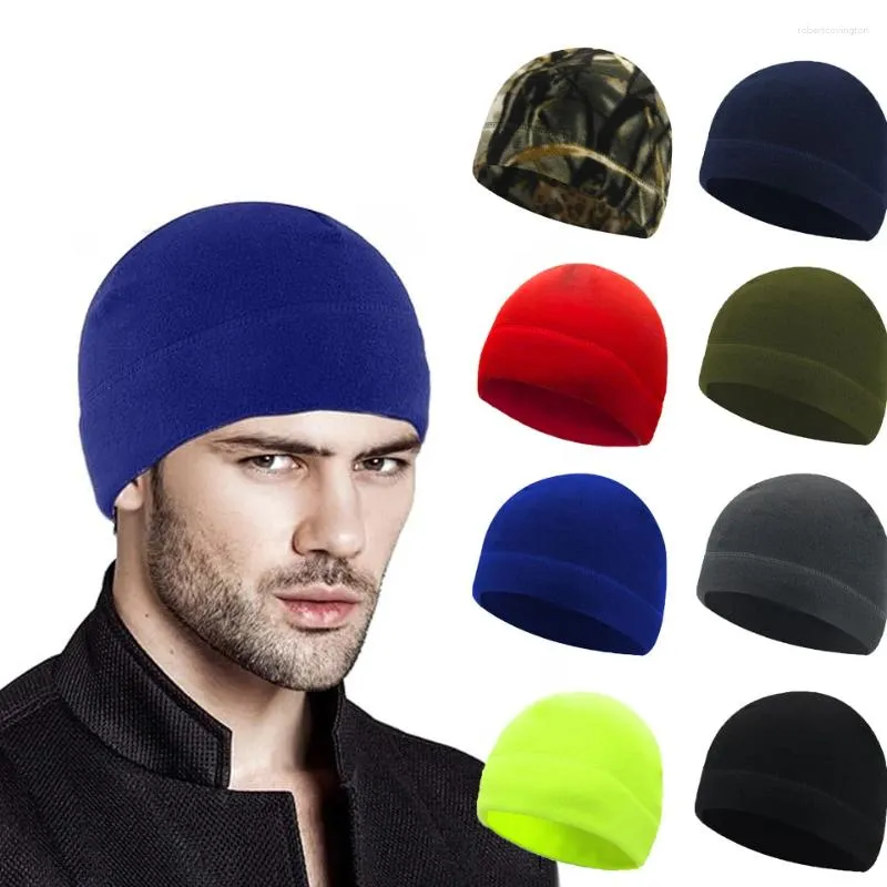 أغطية ركوب الدراجات Kokossi Winter Fleece Cap التزلج على المشي لمسافات طويلة الرياضة الدفء للرياح دراجة نارية مقاومة للبطانة قبعة قبعة للنساء رجال أغطية صيد الأسماك