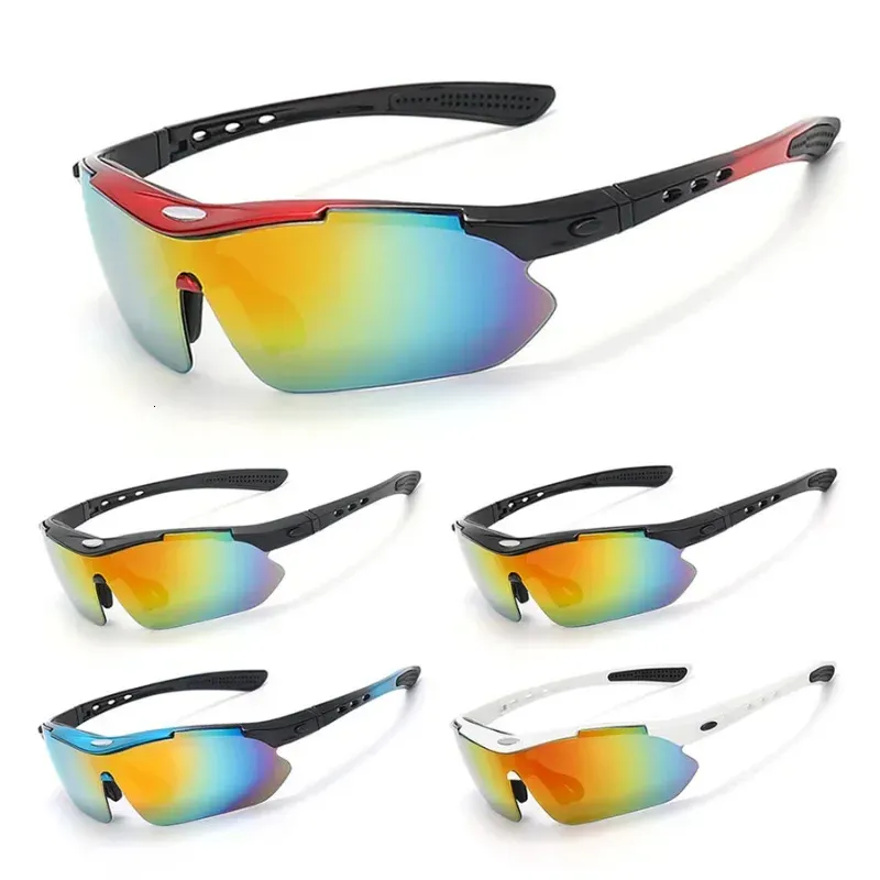 2023 Marque Designer Lunettes amovibles 5 UV400 costume de lentille Sports de plein air Cyclisme Vélo Vélo Lunettes de soleil Lunettes de pêche 240131