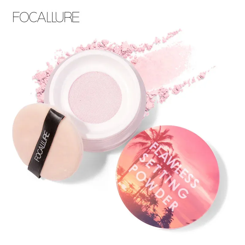 FOCALLURE Top Quality Loose Powder Translucent Light Smooth Setting Waterproof Oilcontrol Velvety Face Make Up TSLM1 240202