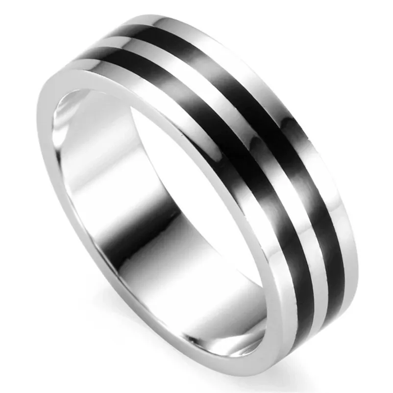 Eulonvan Czarna żywica Mężczyzna 925 Srebrne pierścienie dla mężczyzn Akcesoria biżuterii ślubnej S3781 Rozmiar 7 8 9 10 11 12 240125