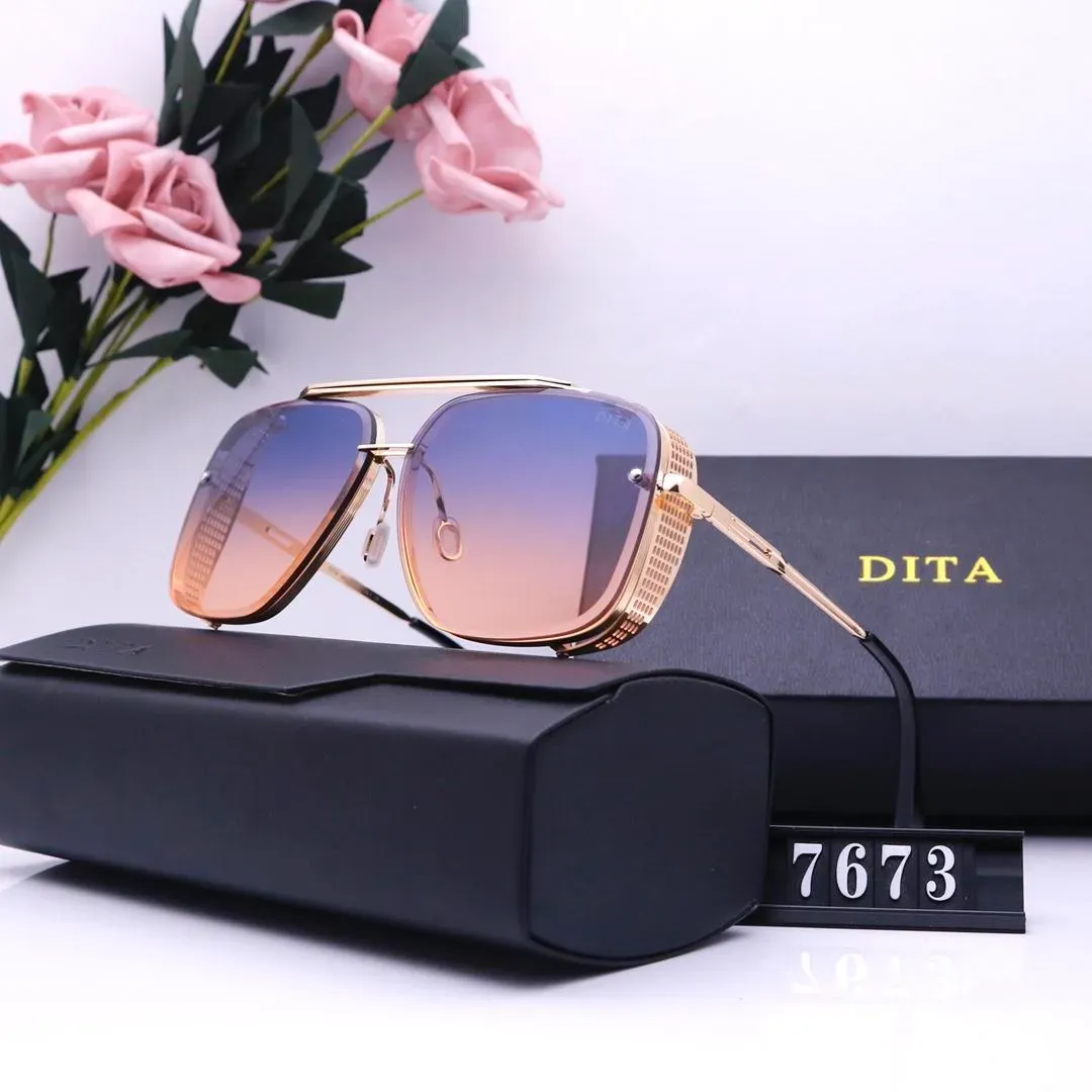 Gafas de sol 2022 DITA Luxury- Gafas de sol clásicas de alta calidad Marca de diseñador Gafas de sol para mujer Gafas de sol Lentes de vidrio de metal