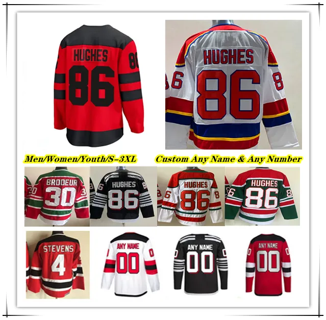 Jack Hughes 2024 Stadion Series Ice Hockey Jersey Jesper Bratt Tyler Toffoli Dougie Hamilton Erik Haula Nico Hischier Ondrej Palat Timo Meier Scott Stevens Vanecek