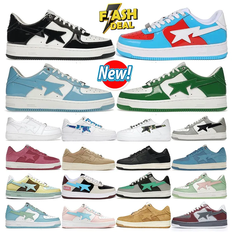 Designer sapatos casuais homens mulheres couro patente preto branco camuflagem skate tênis esportivos treinadores ao ar livre tubarão