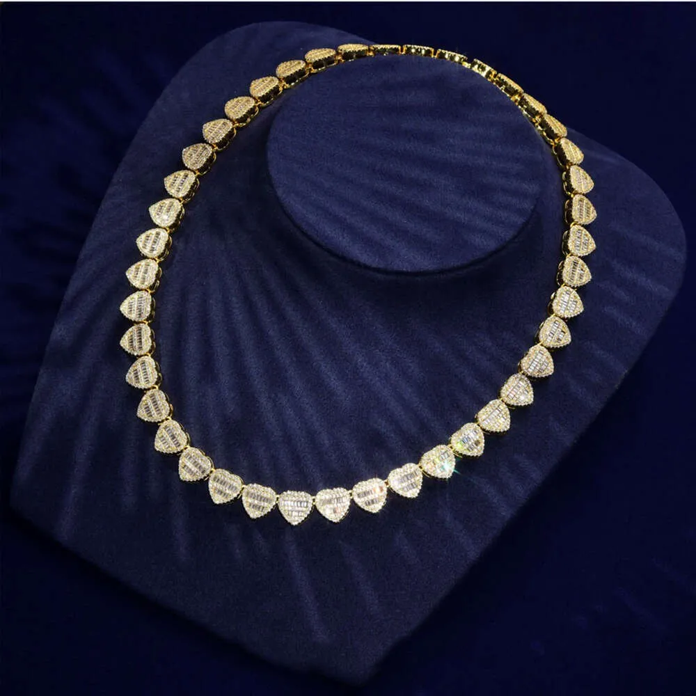 Elegant 6,5 mm VVS1 Black Moissanite Tennis Necklace - 925 Silver Mens Hip Hop Jewelry
