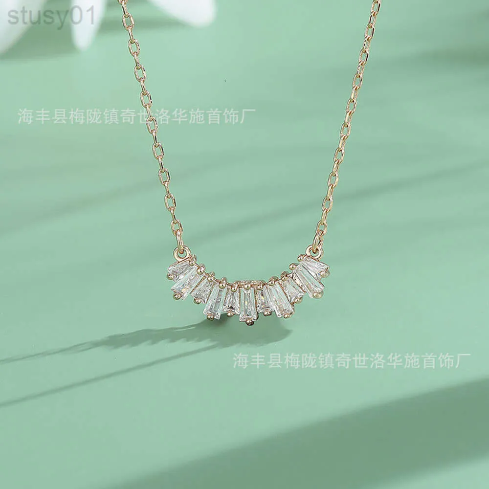 Designer Swarovskis Jewelry Shi Jia 1 1 Uses Swallow Crystal Sun Petals Smiling Face Necklace Star Same High Version Live Broadcast