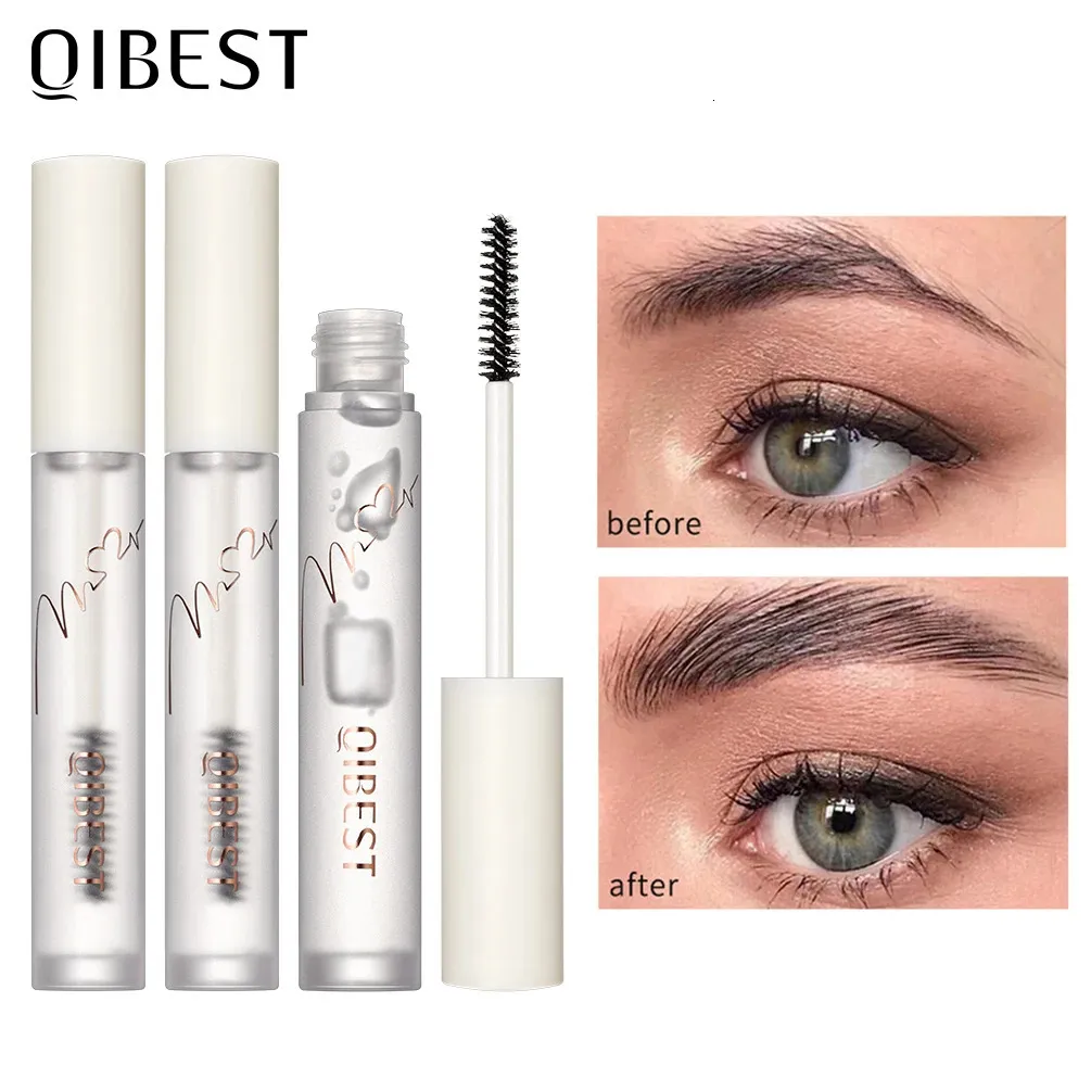 QI 3PCS Eyebrow Pomade Brow Mascara Natural Waterproof Long Lasting Creamy Texture Tinted Sculpted Brow Gel Set with Brush 240122