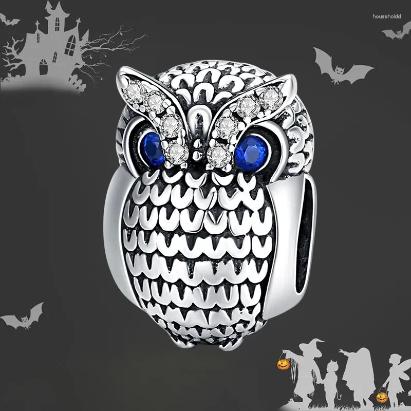 Loose Gemstones Bamoer 925 Sterling Silver Shining Owl Original Charm For Brand DIY Jewelry Bracelet Make Women Girl Gift SCC1607