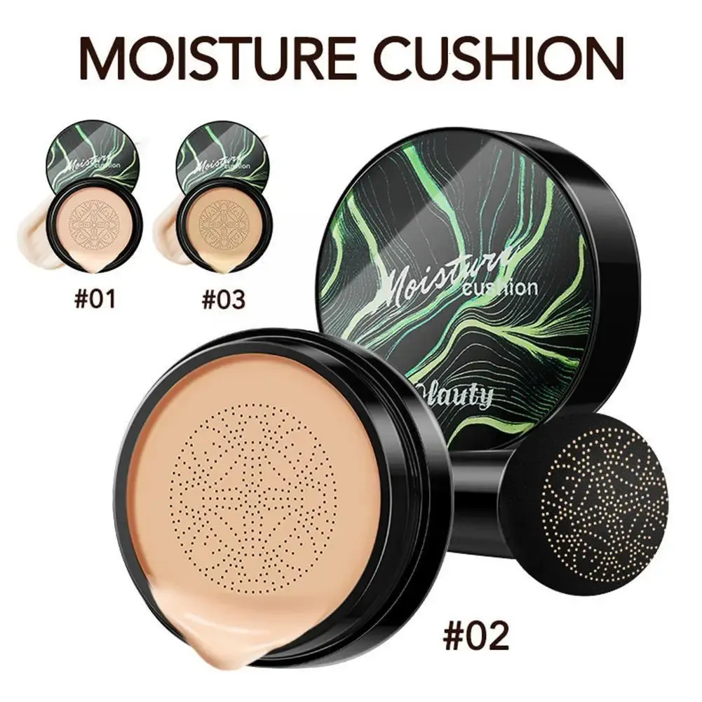 BB CC Cream Face Foundation Concealer Cushion Mushroom Base Waterproof Brighten Makeup Whitening Tone Cosmetics Make up 240127