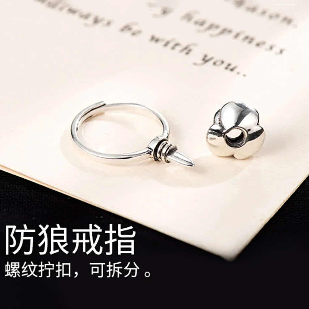 Huayu Le Designers Wolf Ring for Women and Girls自己防衛保護目に見えない合法的な隠された食品b8rh