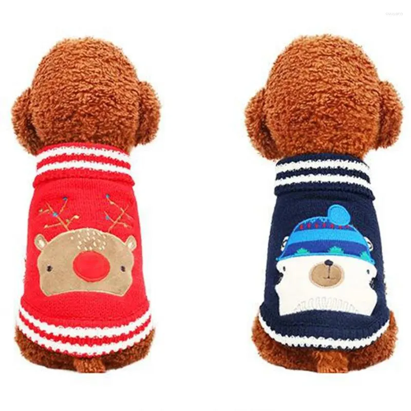 Hondenkleding Kerstmis Rendier Kat Trui Puppy Gebreide jas Warme kleine hondenkleding voor Chihuahua Teddykostuum