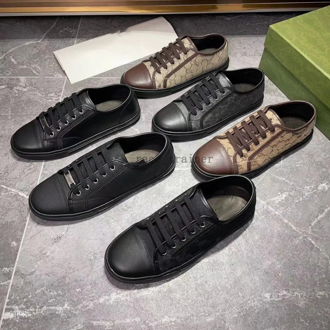 Designer Ace Shoe Tennis 1977 toile d'entraînement broderie 1977 Tennis Beige Ebony Low Top Sneaker Vert Rouge Bande Baskets Semelle En Caoutchouc Chaussures De Luxe 1.25 02