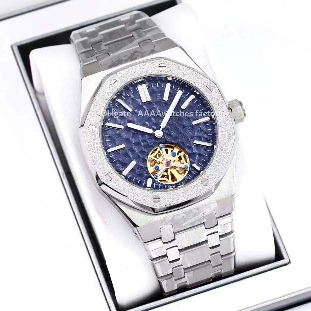 Męski automatyczny zegarek mechaniczny 904 Stal nierdzewna 42 mm przezroczystą klamrę motyli modne turbillon zegarki na rękę luksusowe designerskie zegarki