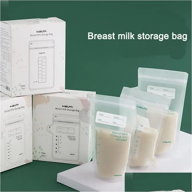 Flaskvärmare sterilisatorer# värmare sterilisatorer 30 st 200 ml mjölk zer väskor mamma barnmat lagring bröstväska en säker matning 230620 dho4d