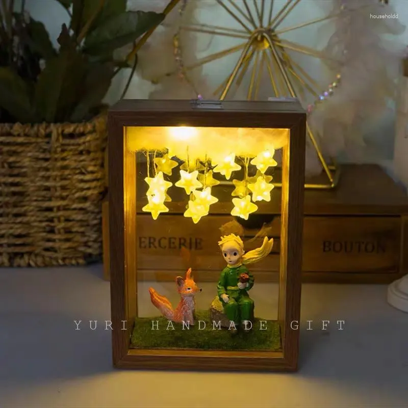 装飾的な置物小王子のナイトランプDIY手作りギフトホーム装飾雰囲気の照明デスクトップ飾り誕生日サプライズ