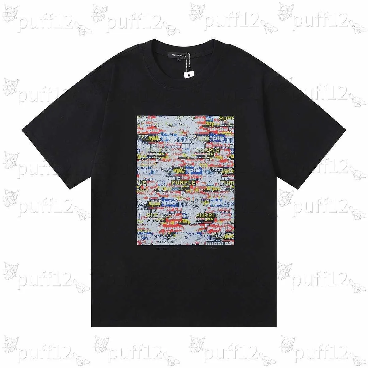 Printemps / Été Violet marque courte Nouvelle manche mode designer décontracté Hommes et Femmes T-shirt Skateboard surdimensionné marque de luxe T-shirt pour hommes Taille américaine 8 8JHZ