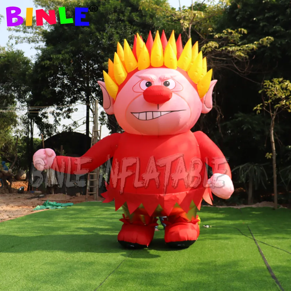 wholesale 3m 10ft giant christmas decoration inflatable heat miser with led lights outdoor cartoon character for sale