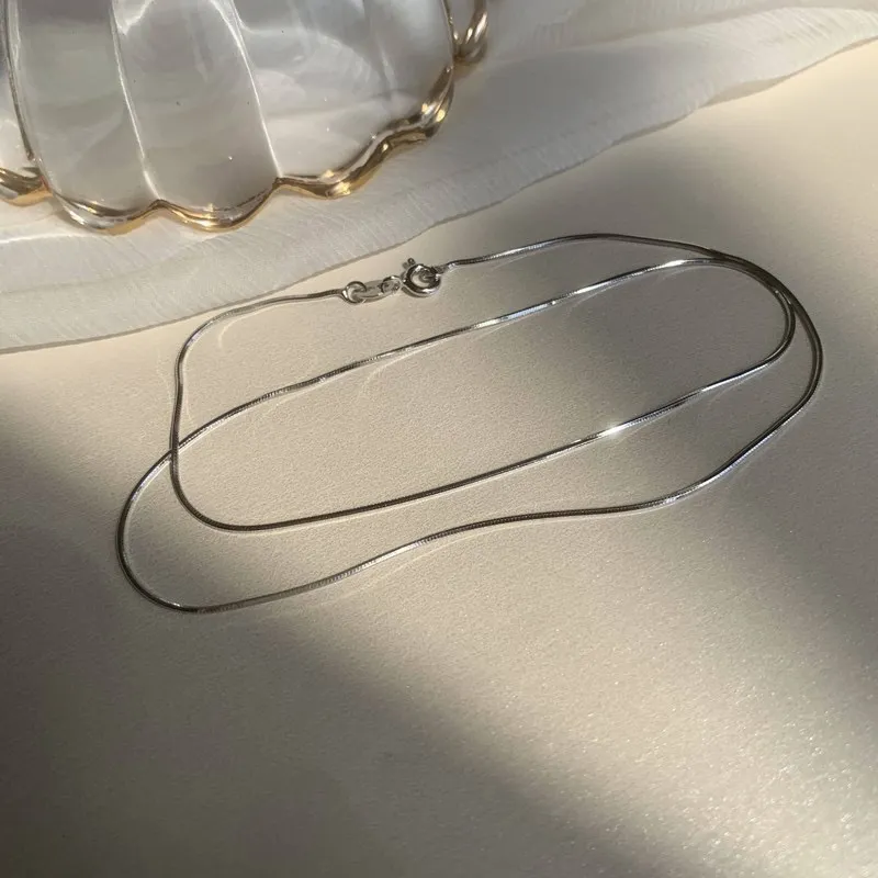 Necklace collarbone chain 925 sterling silve ultra-thin layered neckchain