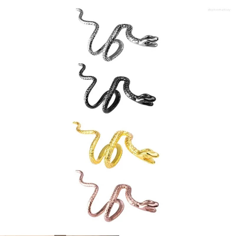 Boucles d'oreilles serpent multicolores, Clip d'oreille, sans Piercing, pour femmes et hommes, bijoux tendance, cadeau