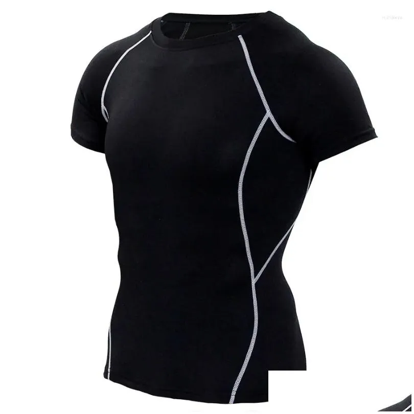 Abbigliamento da motociclista 2024 Sport da corsa Girocollo Body Fitness Manica corta Uomo Asciugatura rapida T-shirt elastica traspirante Dro Otvzc