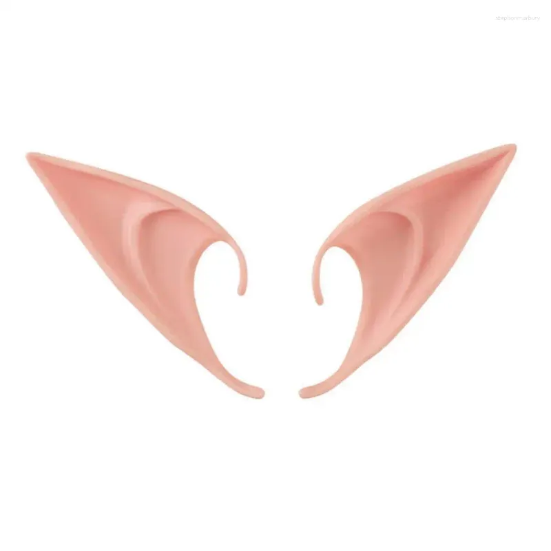 Backs Earrings Halloween Latex Elf Ear Simulation Harmless Prop Angel Cosplay Decor (Long)