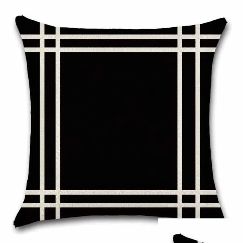 Poduszka/poduszka dekoracyjna czarny beżowy wzór geometryczny poduszka er dekoracja sofa domowa krzesło sklep sklep giełdzie salon prezent pres dhckr