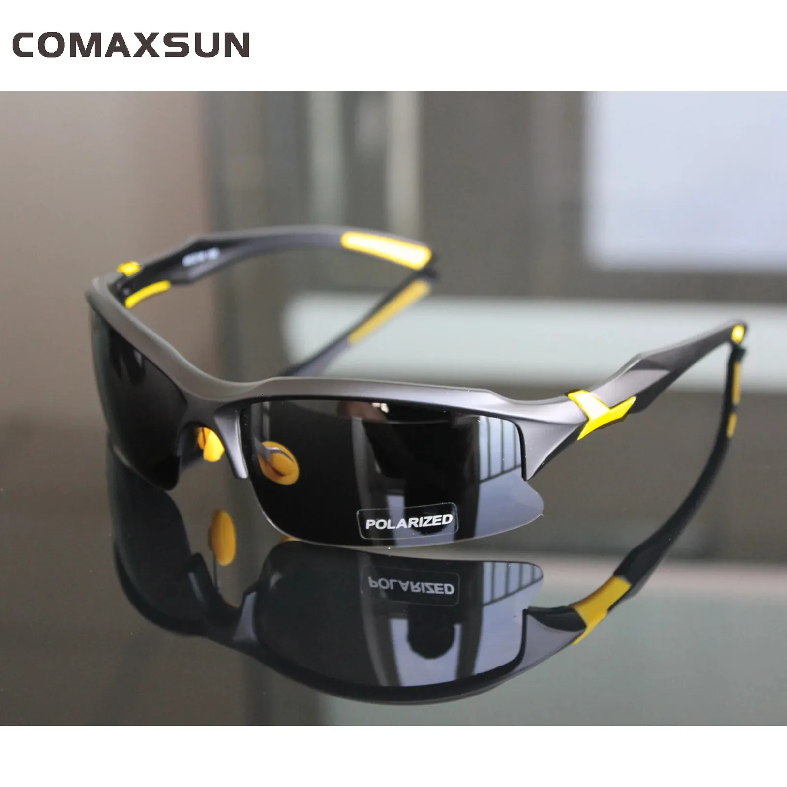 COMAXSUN Profesyonel Polarize Bisiklet Gözlük Bisiklet Bisiklet Gözlükleri Açık Hava Spor Güneş Gözlüğü UV 400 2 Stil 240131