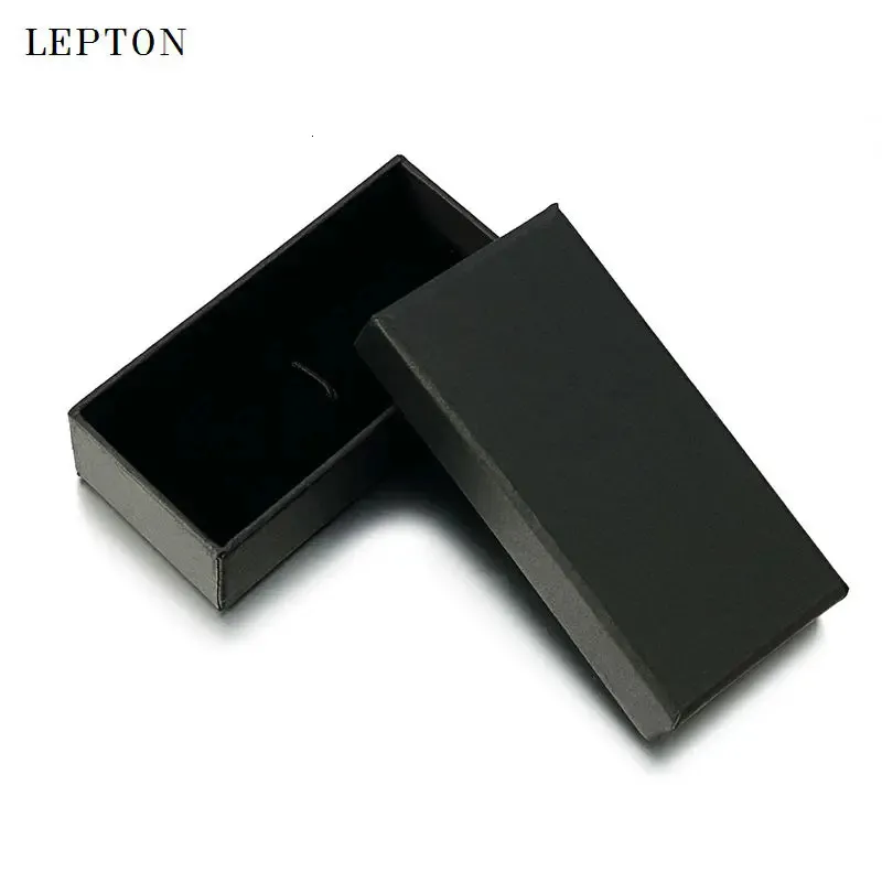 Black Paper Tie Clips Boxes 30 PCS/Lots High Quality Black matte paper Jewelry Boxes Cuff links Carrying Case wholesale 240119